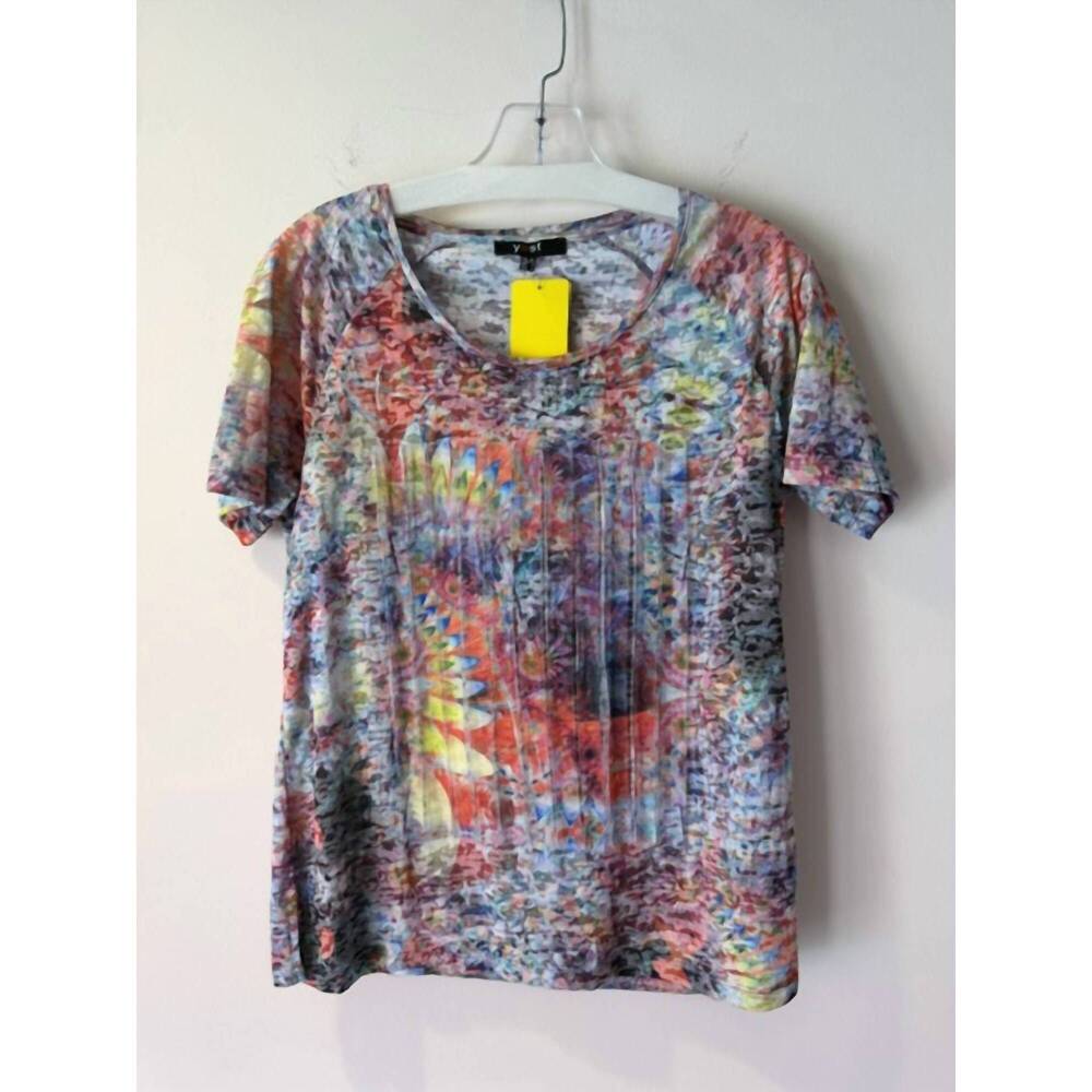 NEW YEST women's abstract floral tee in red multi